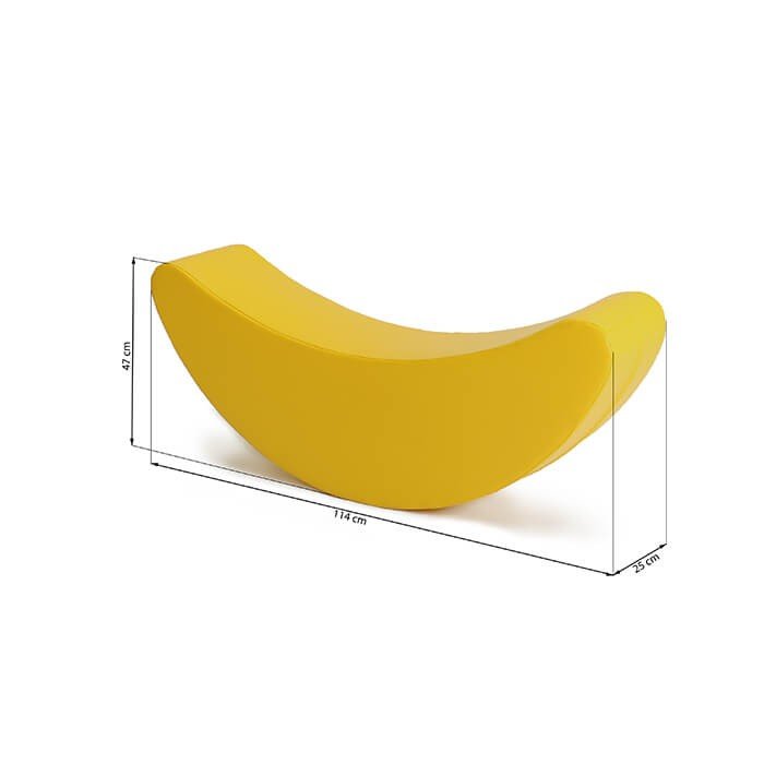 Soft Play Rocking Toy - Yellow Banana - Kindeco