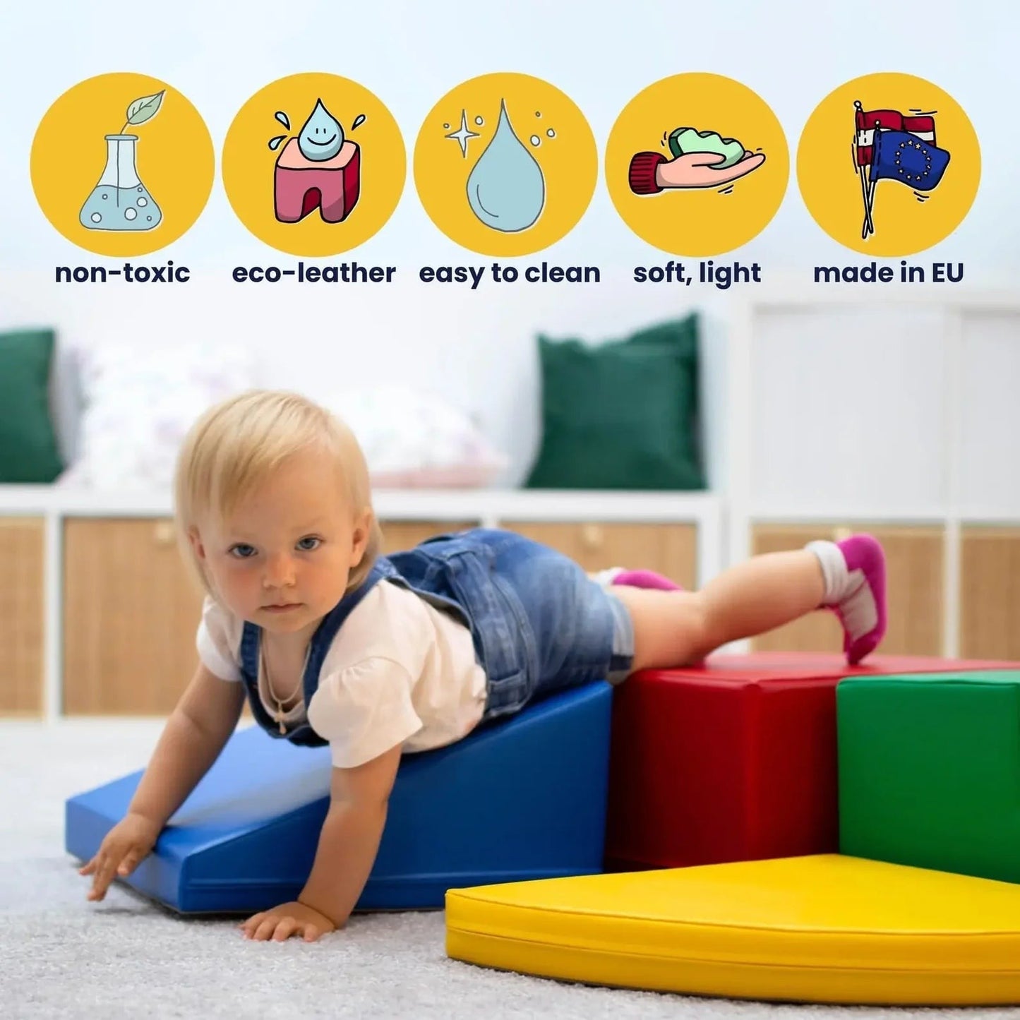 Soft Play Rocking Toy - Yellow Banana - Kindeco