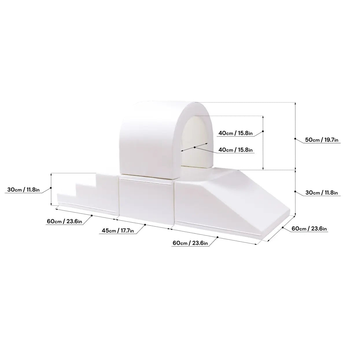 Soft Play Set Tunnel - White - Kindeco