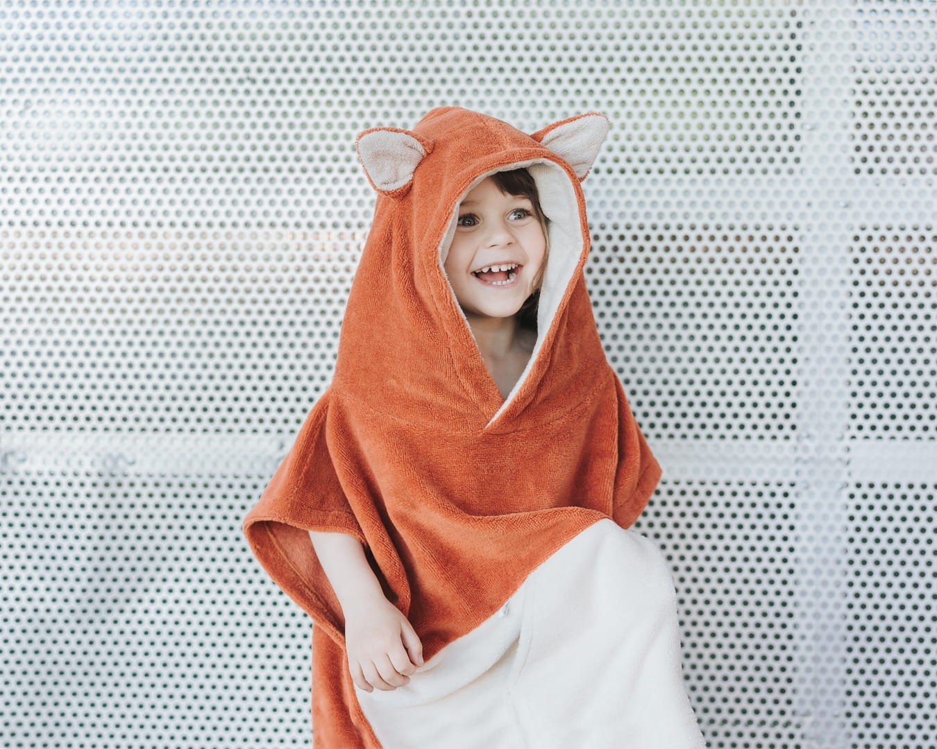 Surffoxy Kids Bath Poncho - Orange - Kindeco