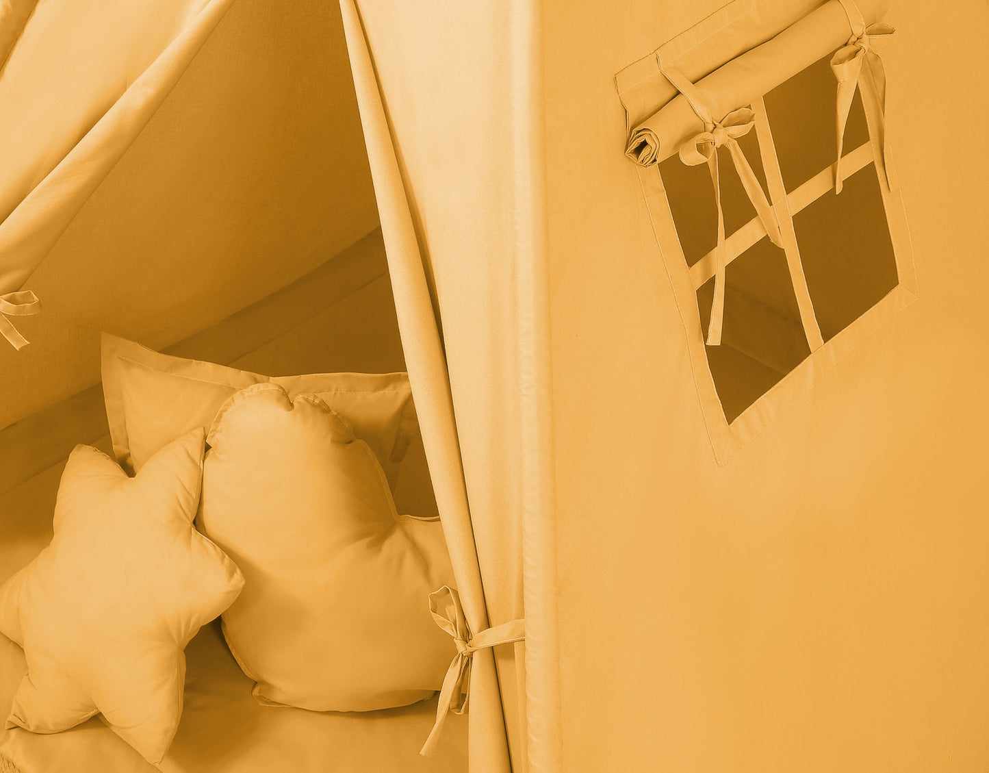 Teepee Tent for Kids – Honey Yellow - Kindeco