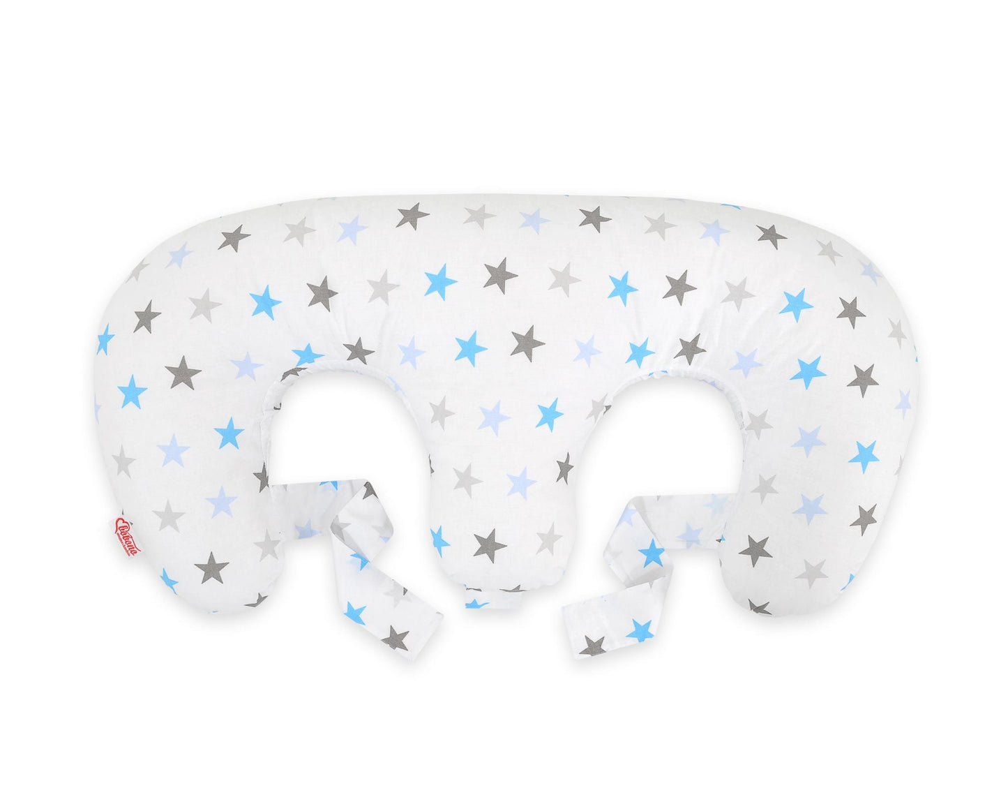 Twin Nursing Pillow - Grey - Blue Stars - Kindeco