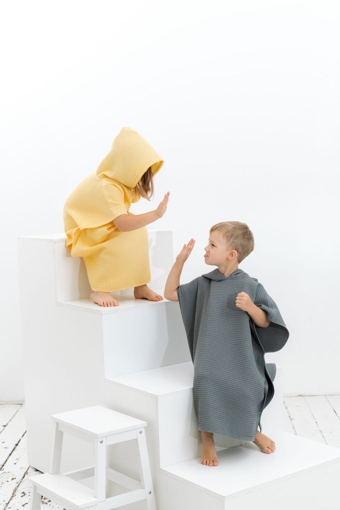 Waffle Fabric Kids' Poncho - Kindeco