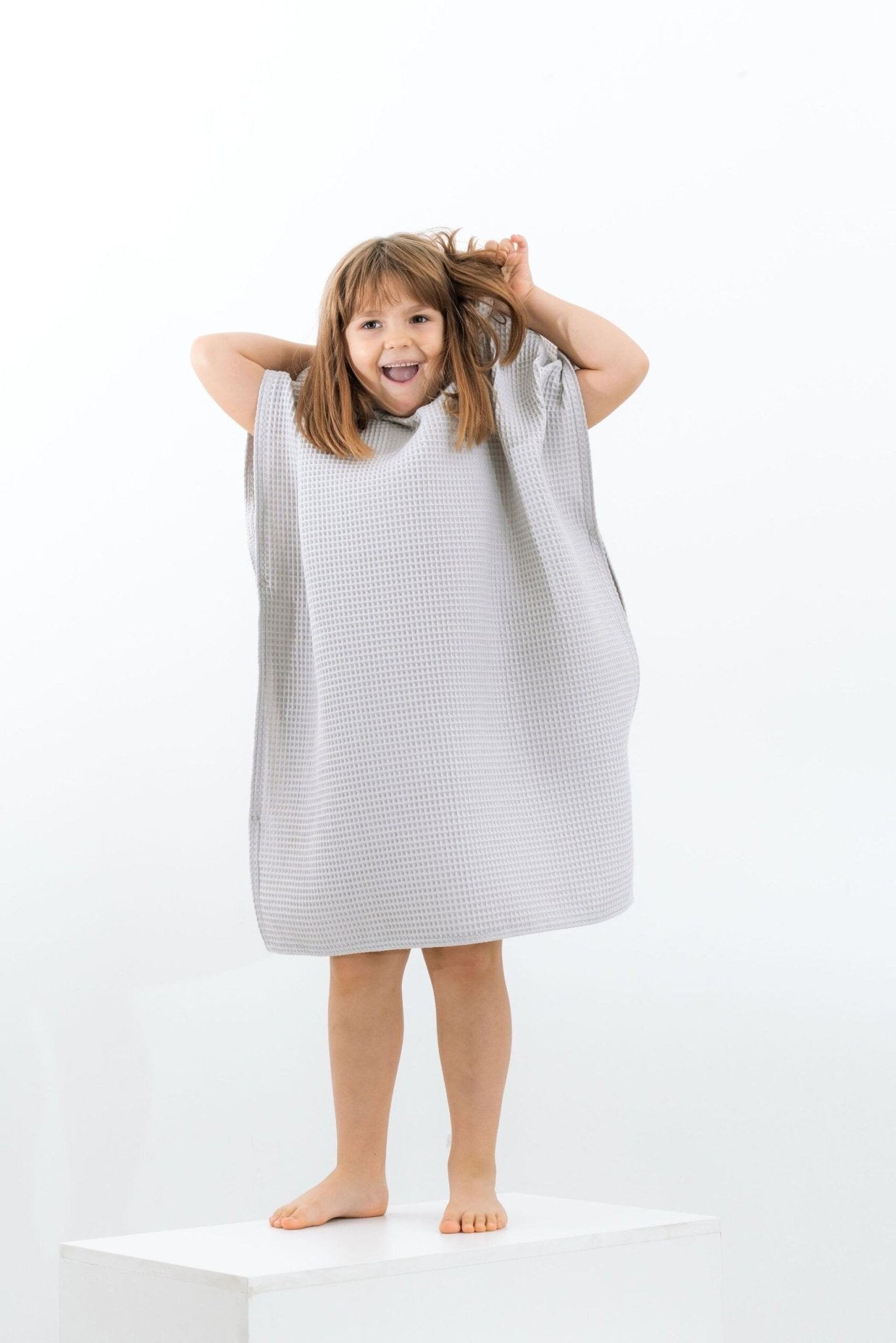 Waffle Fabric Kids' Poncho - Kindeco