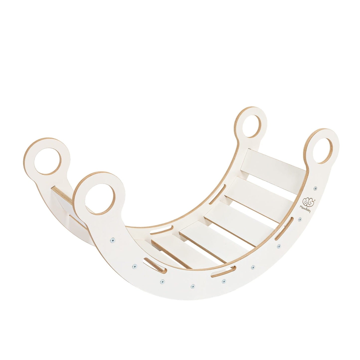 White Wooden Dream Rocker with Pillow and Slide - Large - Kindeco