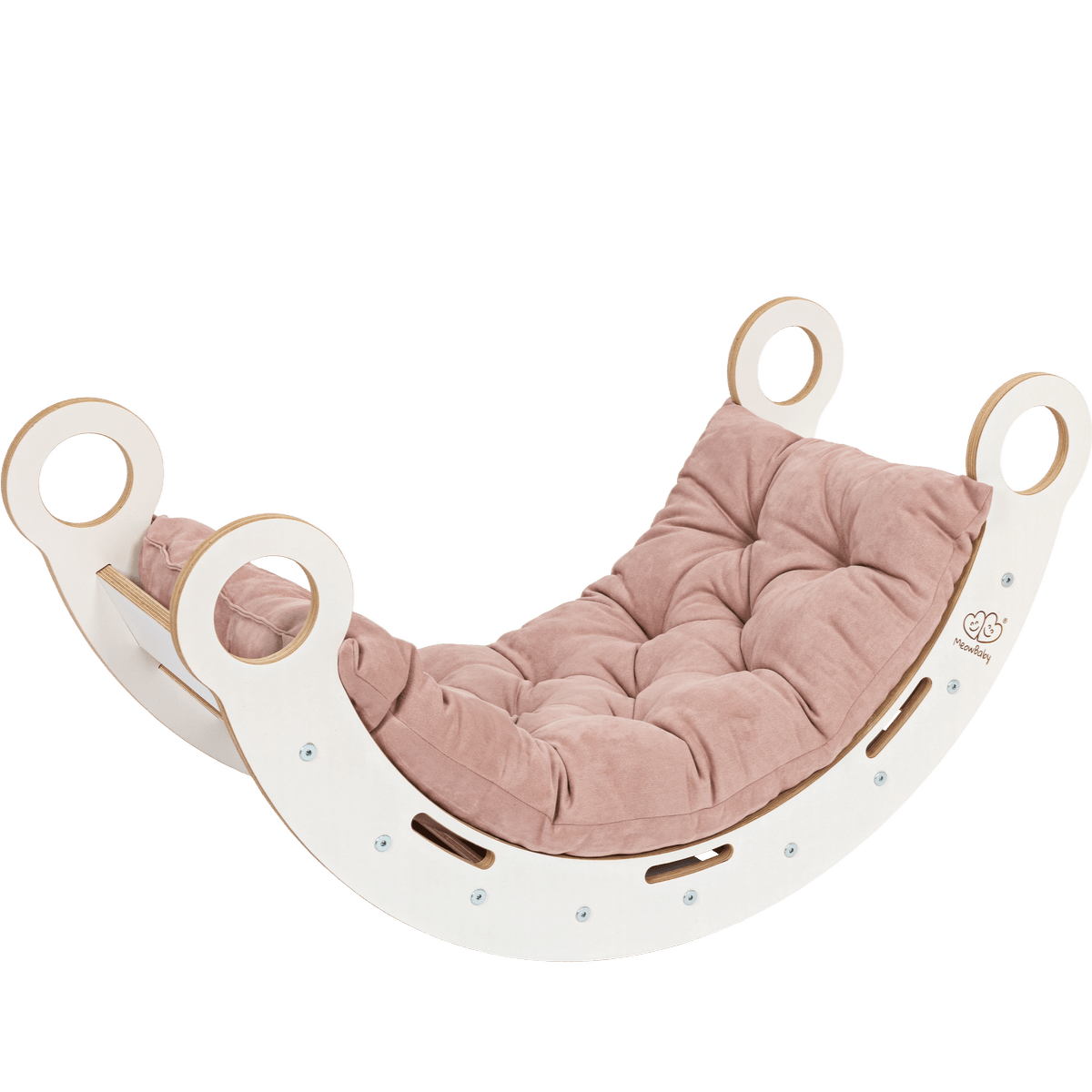 White Wooden Dream Rocker with Pillow and Slide - Large - Kindeco