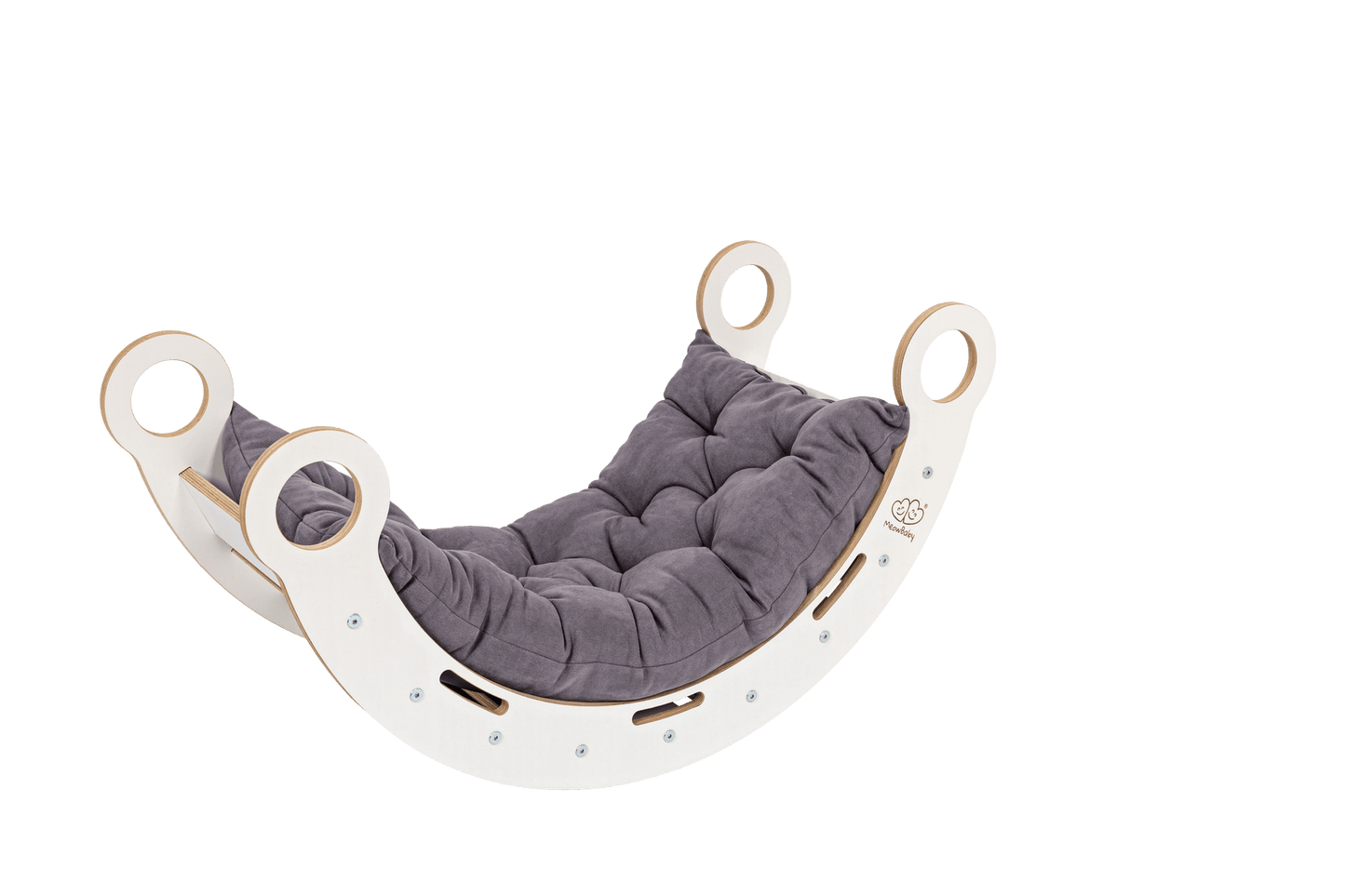 White Wooden Dream Rocker with Pillow and Slide - Large - Kindeco