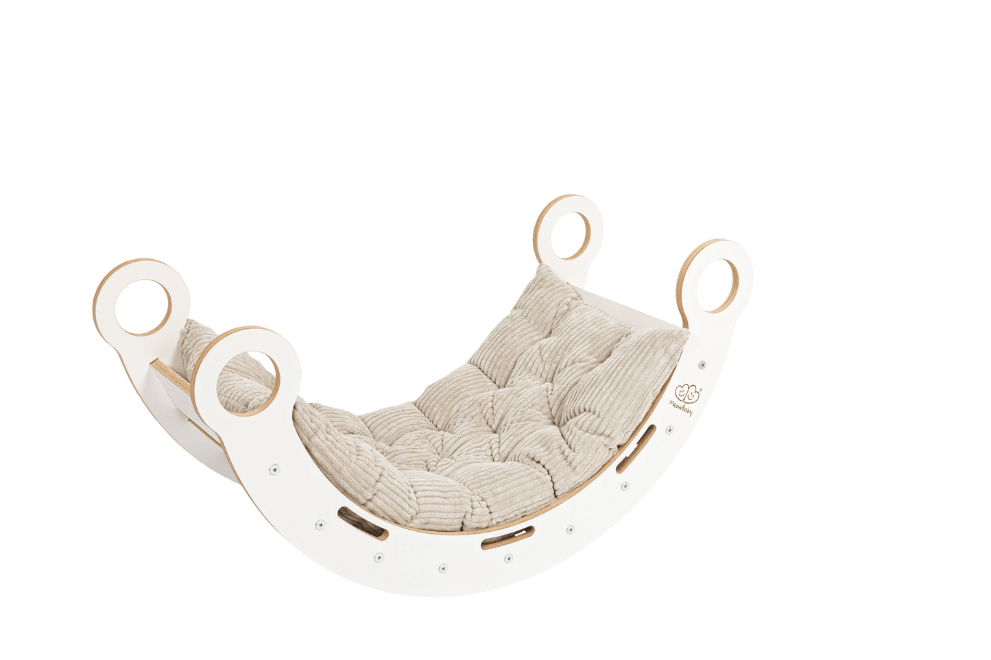 White Wooden Dream Rocker with Pillow and Slide - Large - Kindeco
