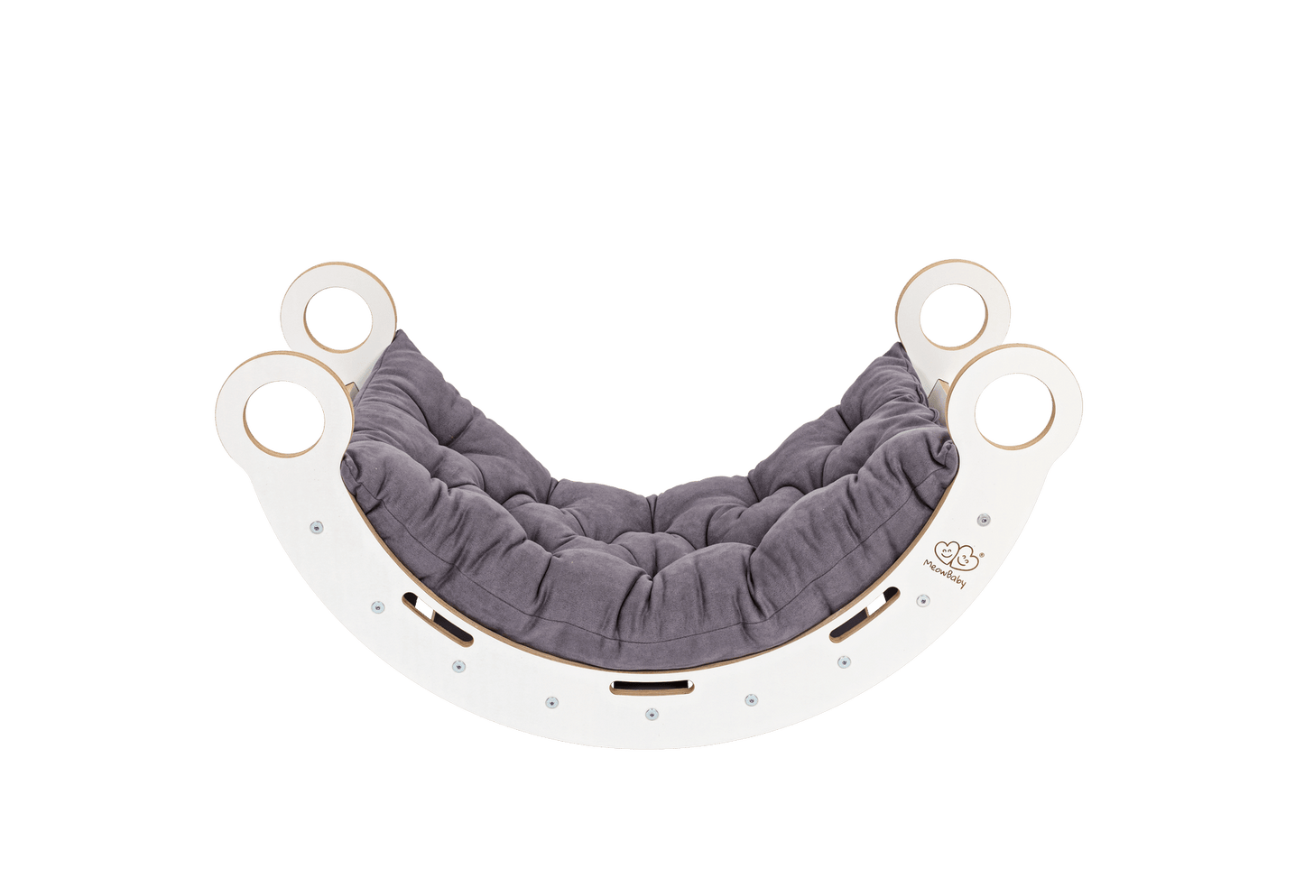 White Wooden Dream Rocker with Pillow and Slide - Small - Kindeco