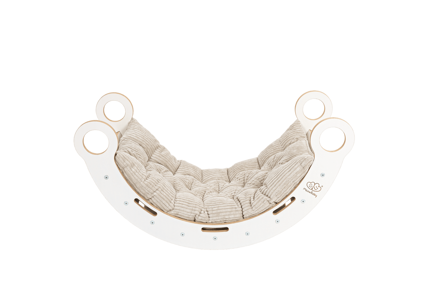 White Wooden Dream Rocker with Pillow and Slide - Small - Kindeco