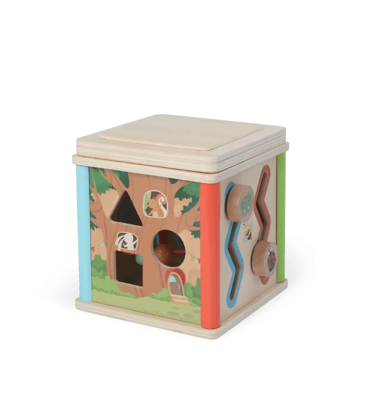 Wooden Activity Cube 15cm - Kindeco