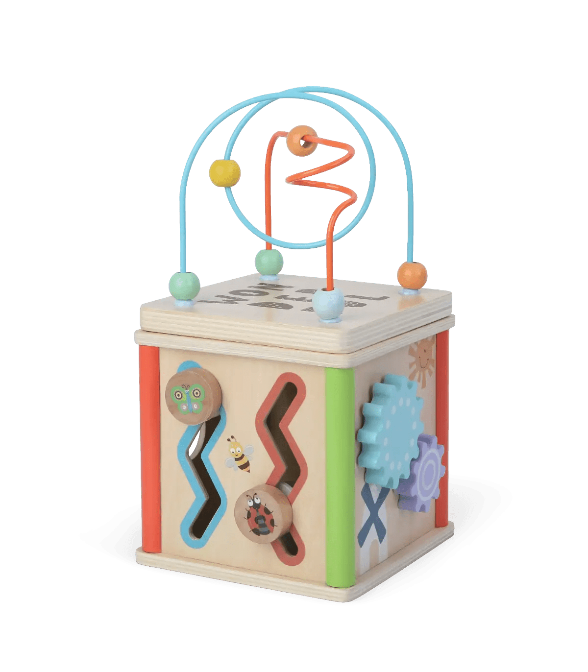 Wooden Activity Cube 15cm - Kindeco