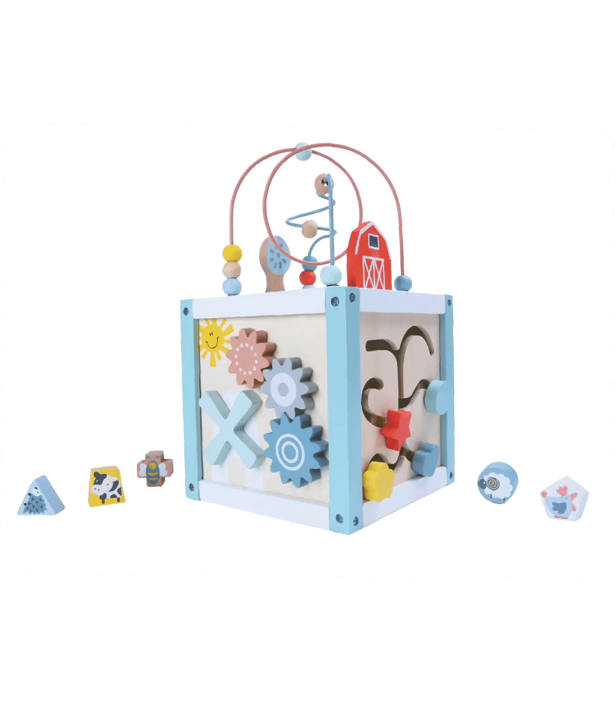 Wooden Activity Cube 20cm - Kindeco
