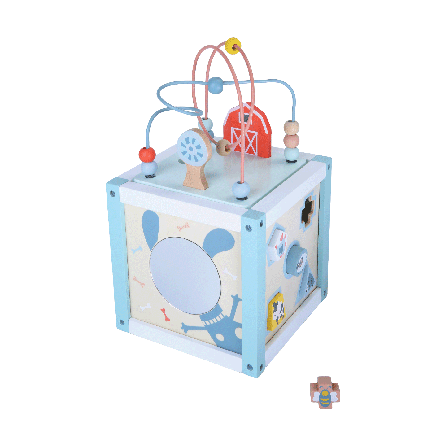 Wooden Activity Cube 20cm - Kindeco