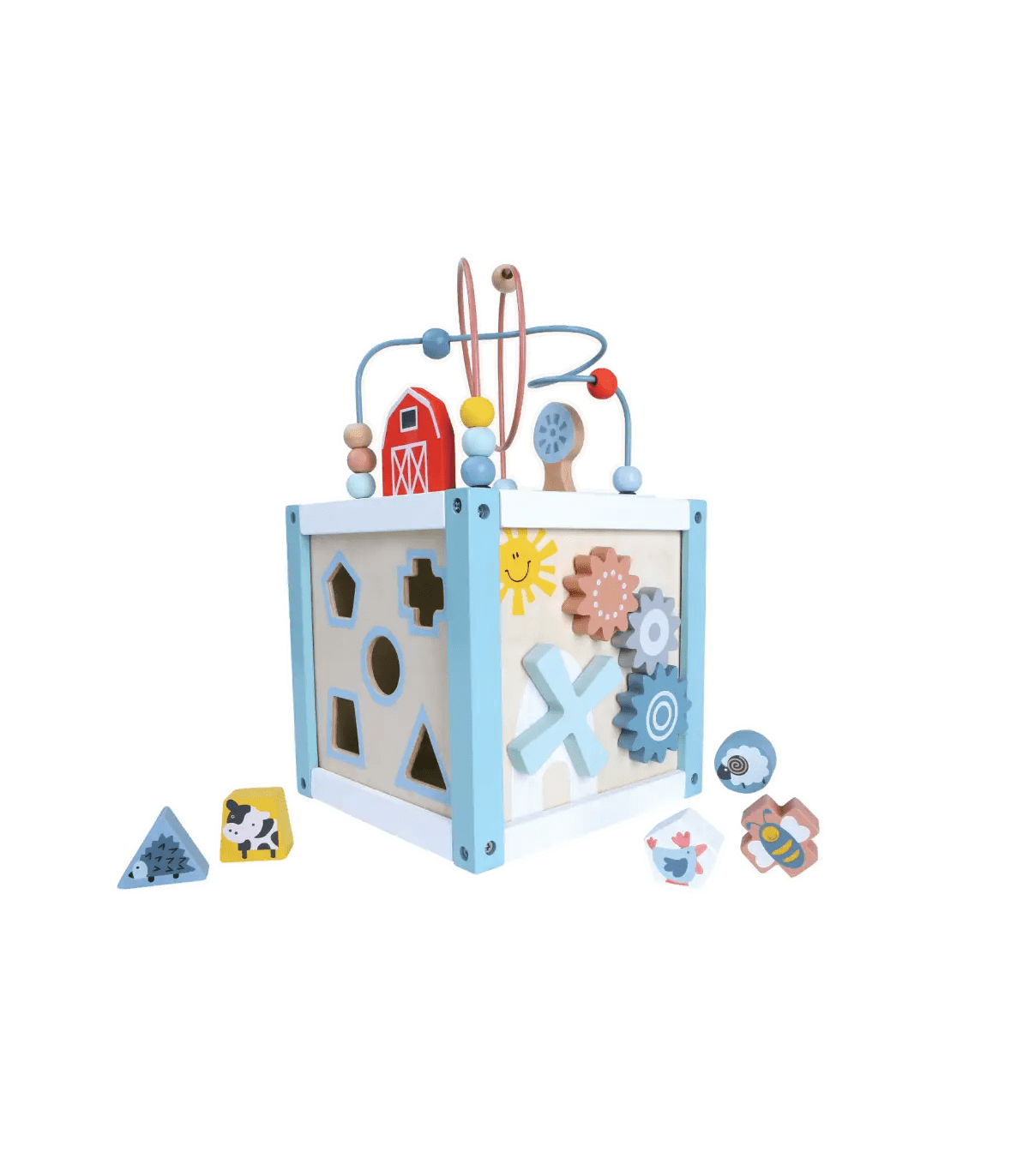 Wooden Activity Cube 20cm - Kindeco