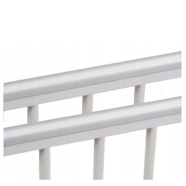 Wooden Baby Cot 120x60cm Lorenzo III - White - Grey - Kindeco