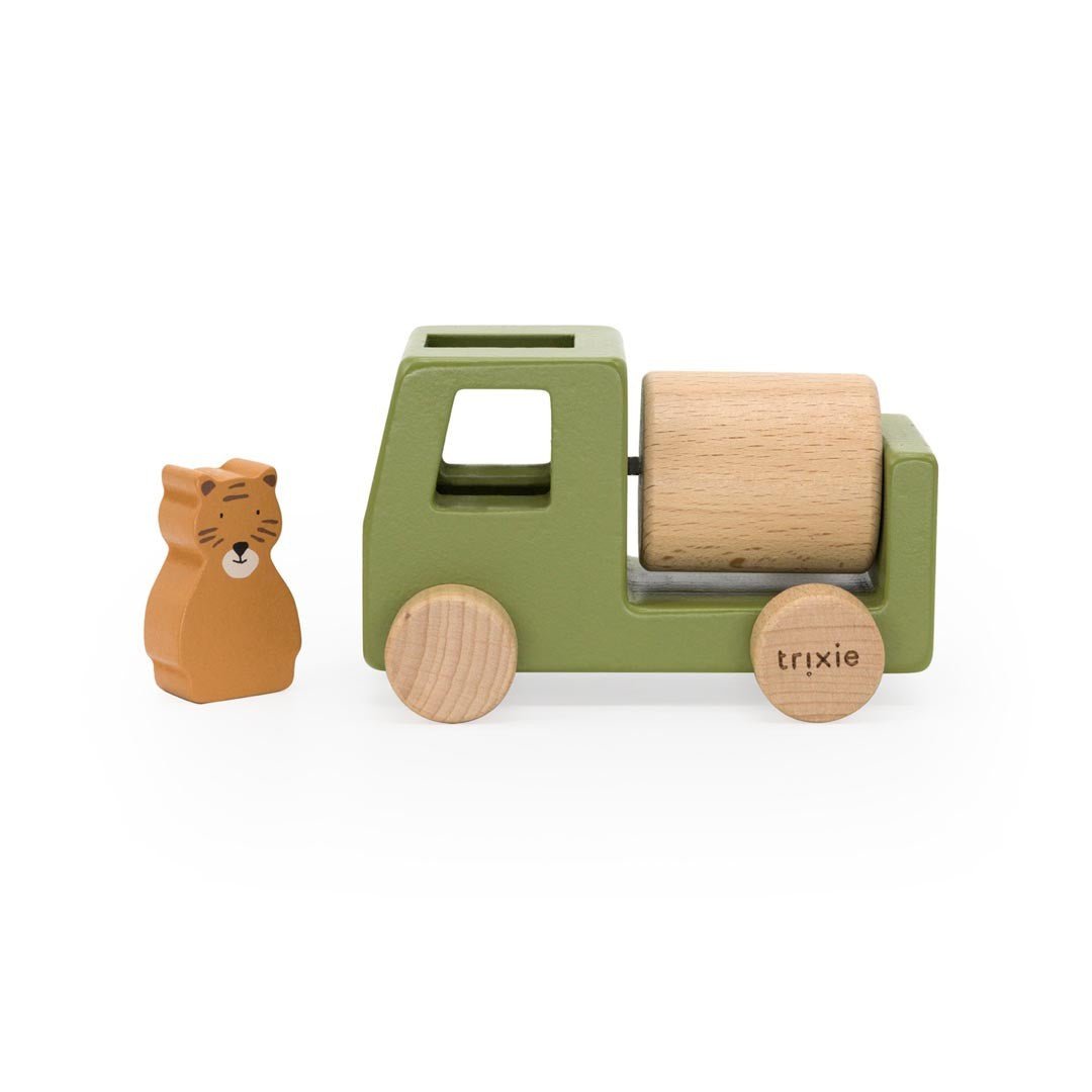 Wooden Construction Cars with Animals - Kindeco