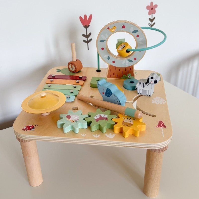 Wooden Educational 5 - in - 1 Activity Table - Kindeco