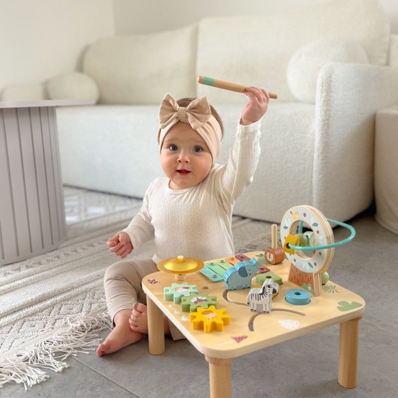 Wooden Educational 5 - in - 1 Activity Table - Kindeco