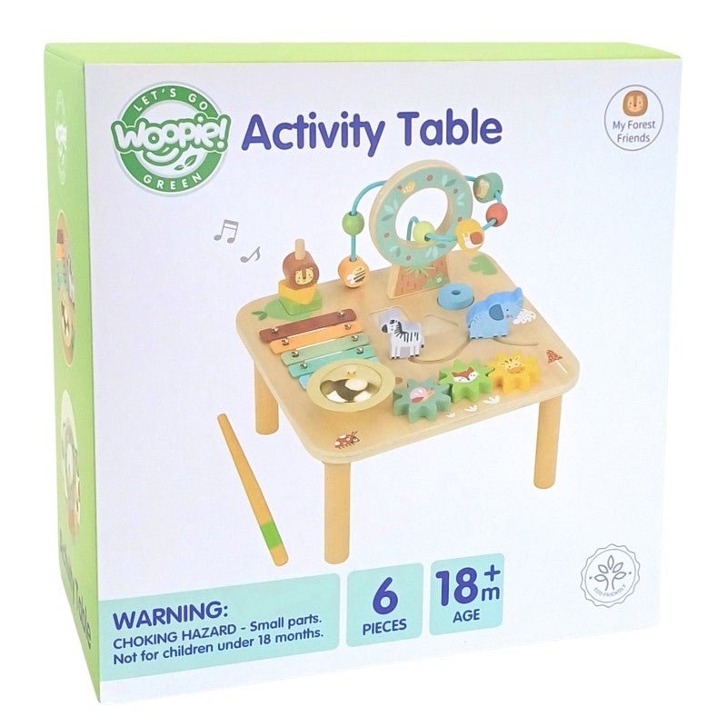Wooden Educational 5 - in - 1 Activity Table - Kindeco