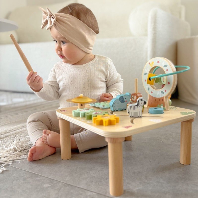 Wooden Educational 5 - in - 1 Activity Table - Kindeco
