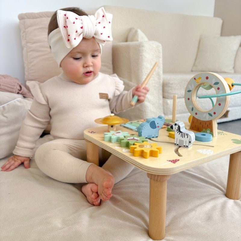 Wooden Educational 5 - in - 1 Activity Table - Kindeco