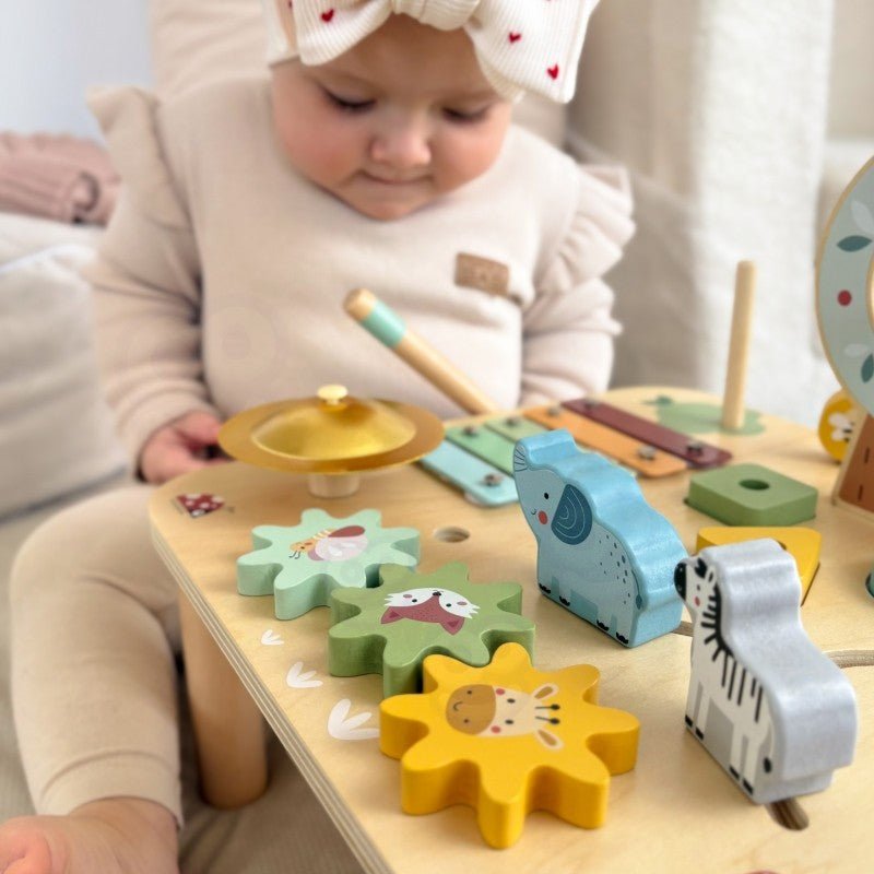 Wooden Educational 5 - in - 1 Activity Table - Kindeco
