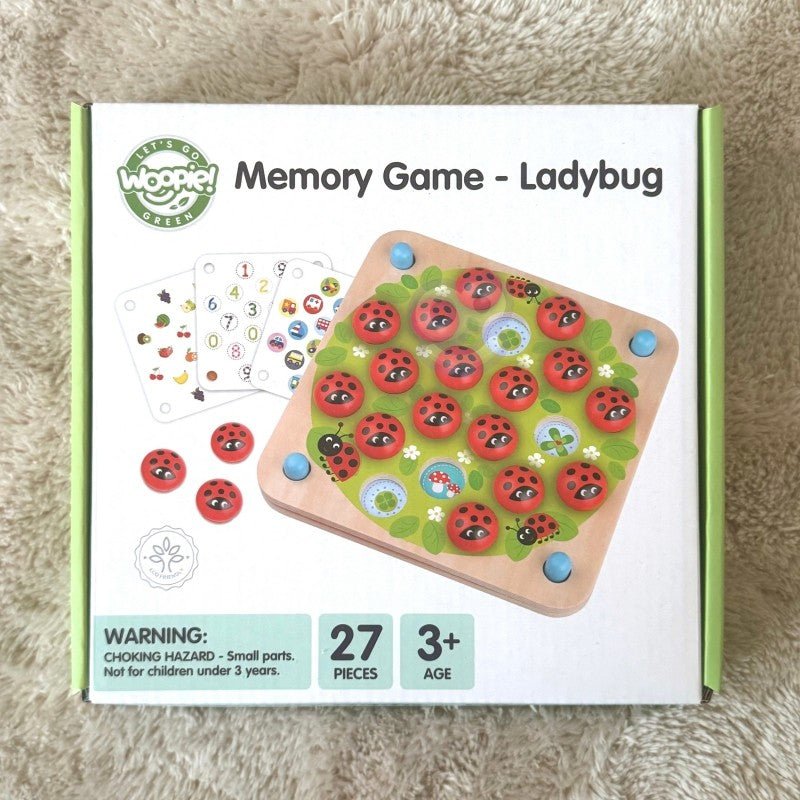 Wooden Educational Memory Puzzle - Ladybugs - Kindeco
