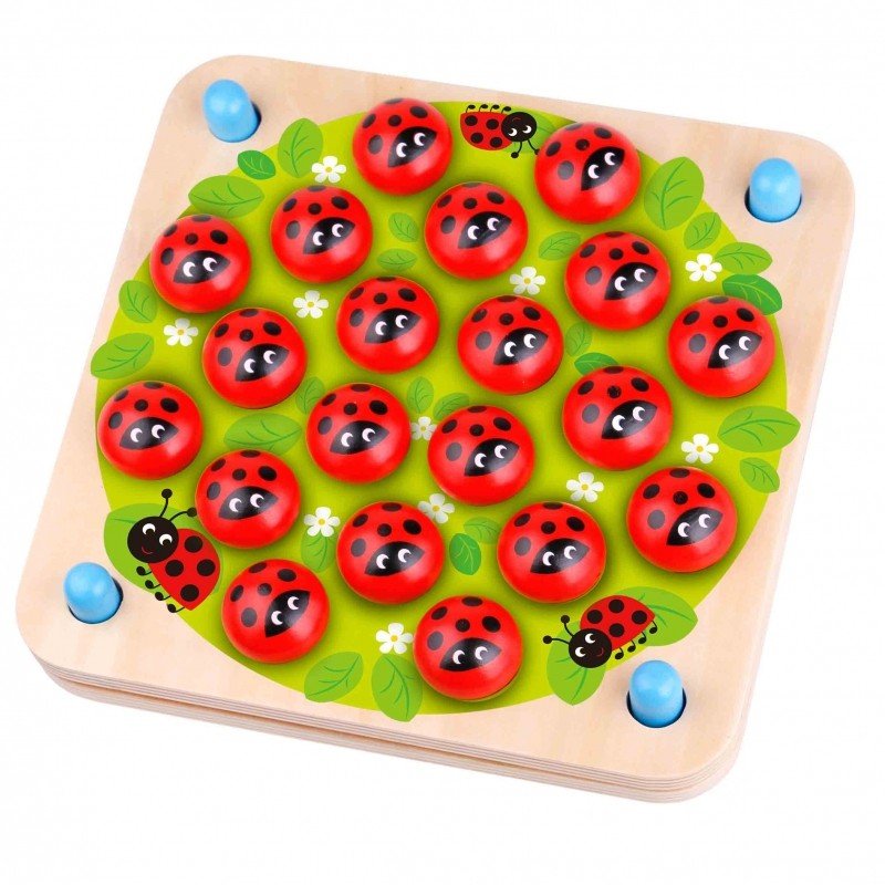 Wooden Educational Memory Puzzle - Ladybugs - Kindeco