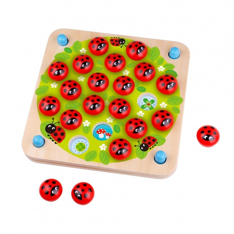 Wooden Educational Memory Puzzle - Ladybugs - Kindeco