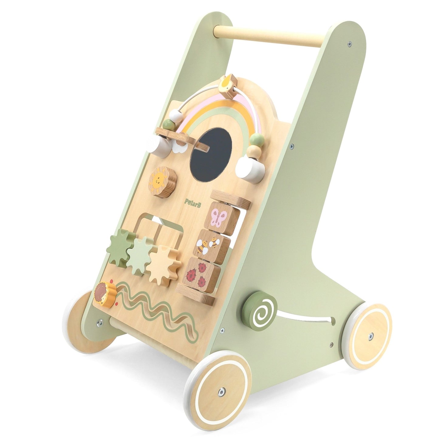 Wooden Educational Walker - Green - Kindeco