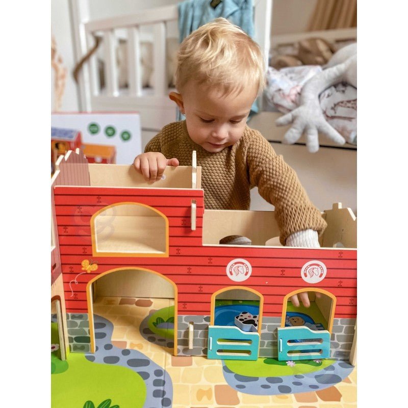 Wooden Farm Set - 18 pcs - Kindeco