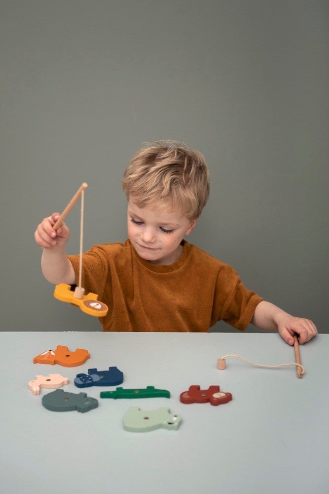 Wooden Fishing Game - Trixie Baby Animals - Kindeco