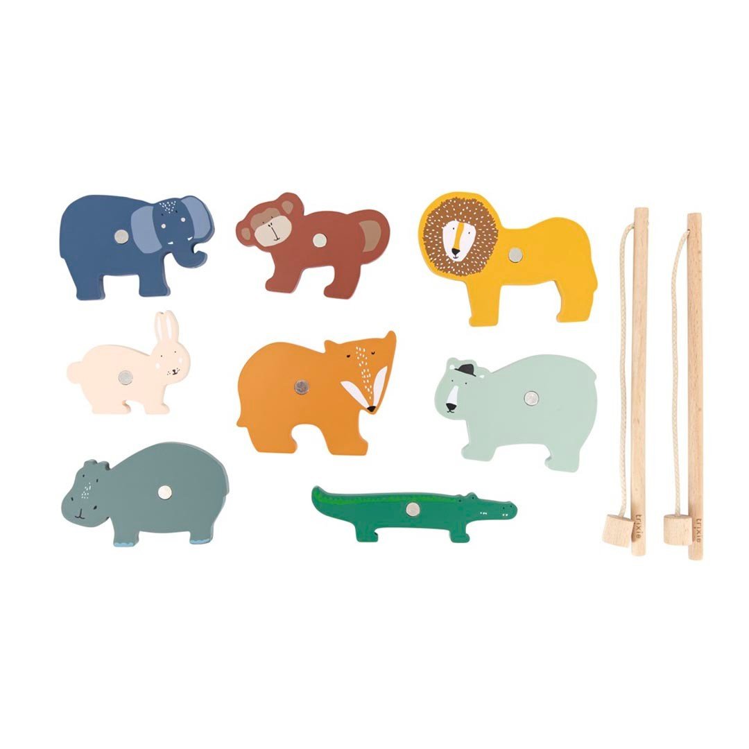 Wooden Fishing Game - Trixie Baby Animals - Kindeco
