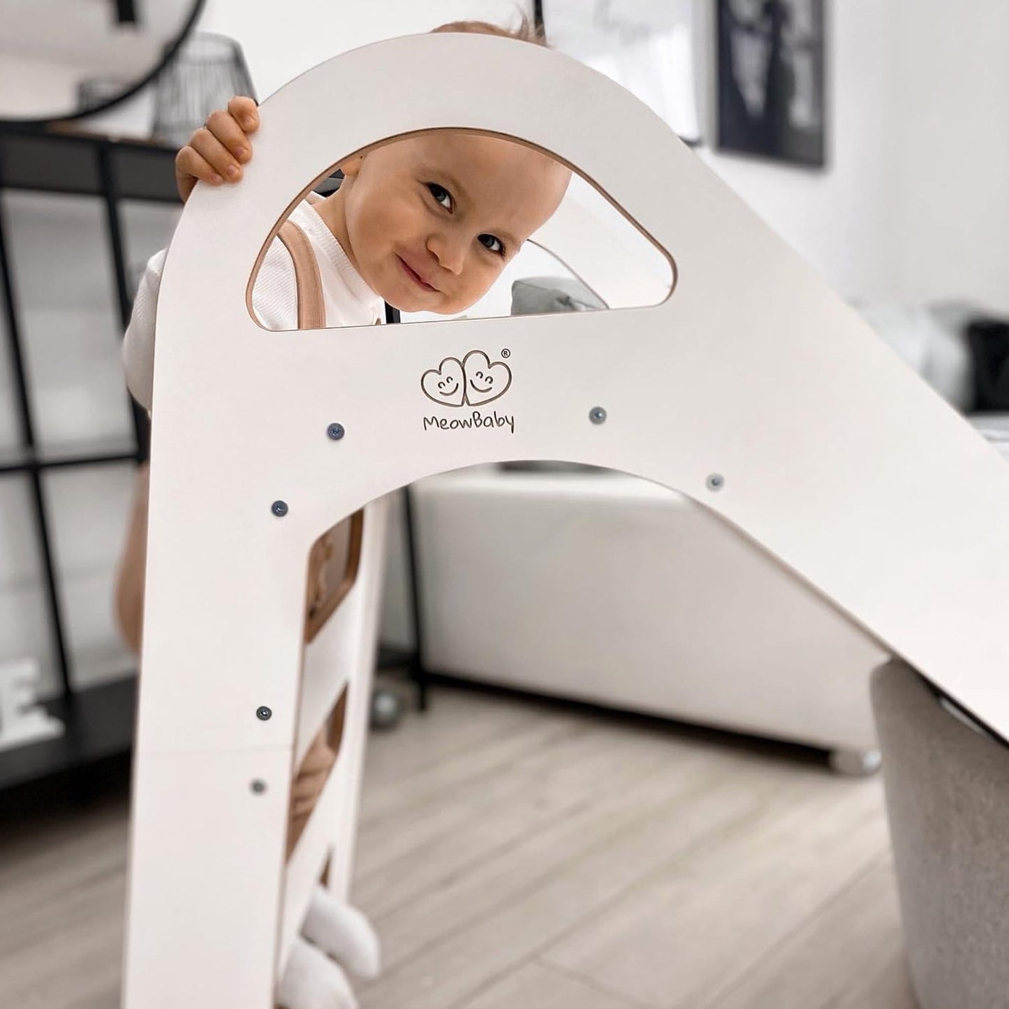 Wooden Indoor Scandi Slide for Children 87x46cm - Kindeco