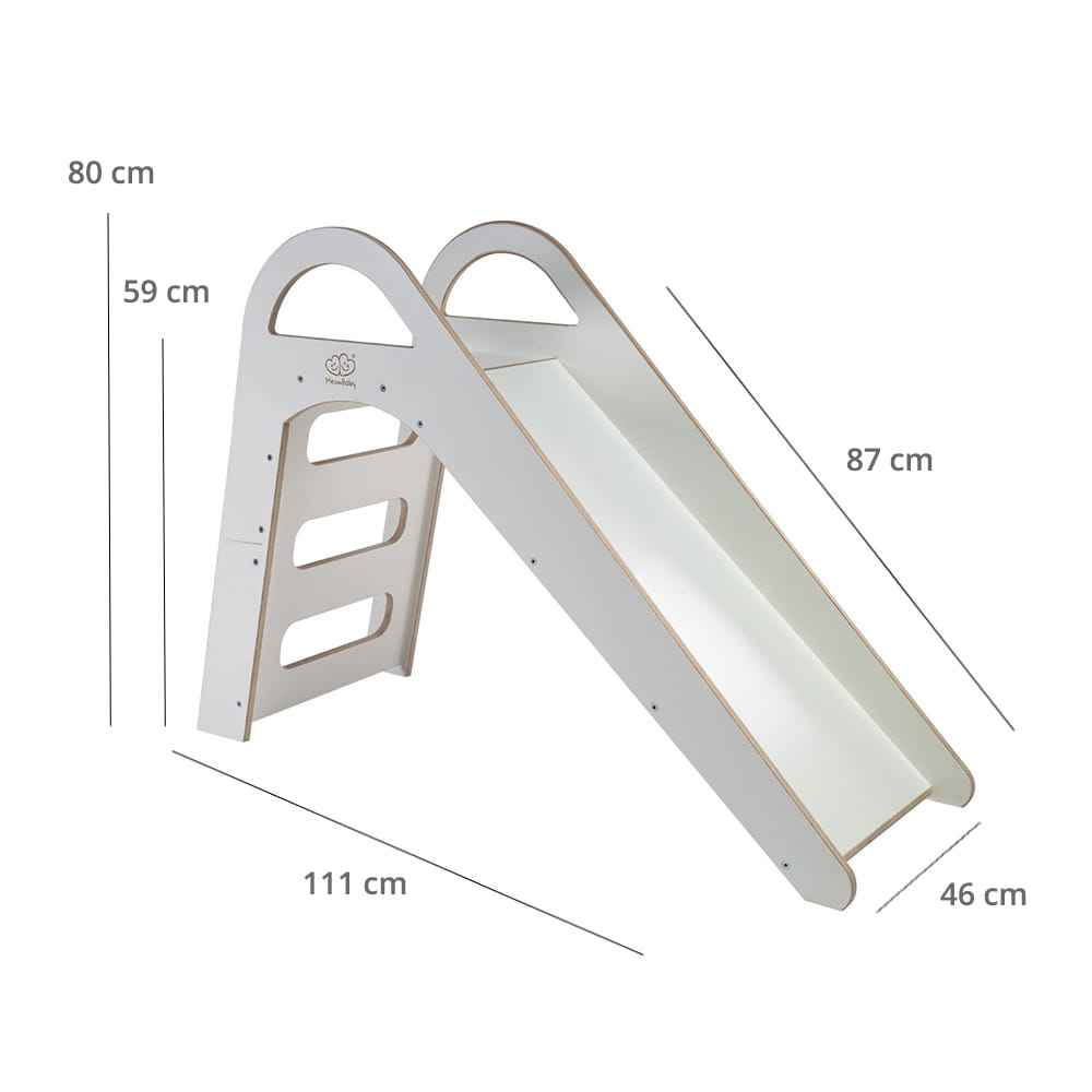 Wooden Indoor Scandi Slide for Children 87x46cm - Kindeco