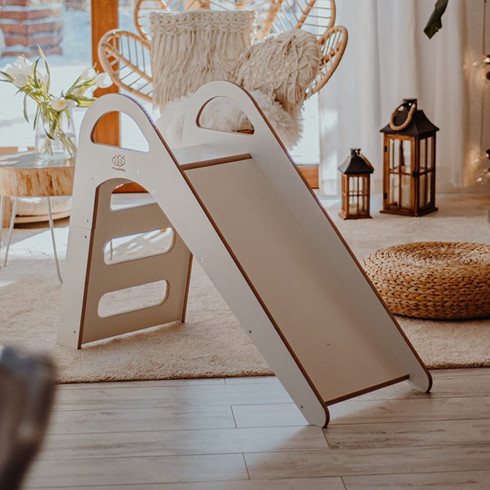 Wooden Indoor Scandi Slide for Children 87x46cm - Kindeco