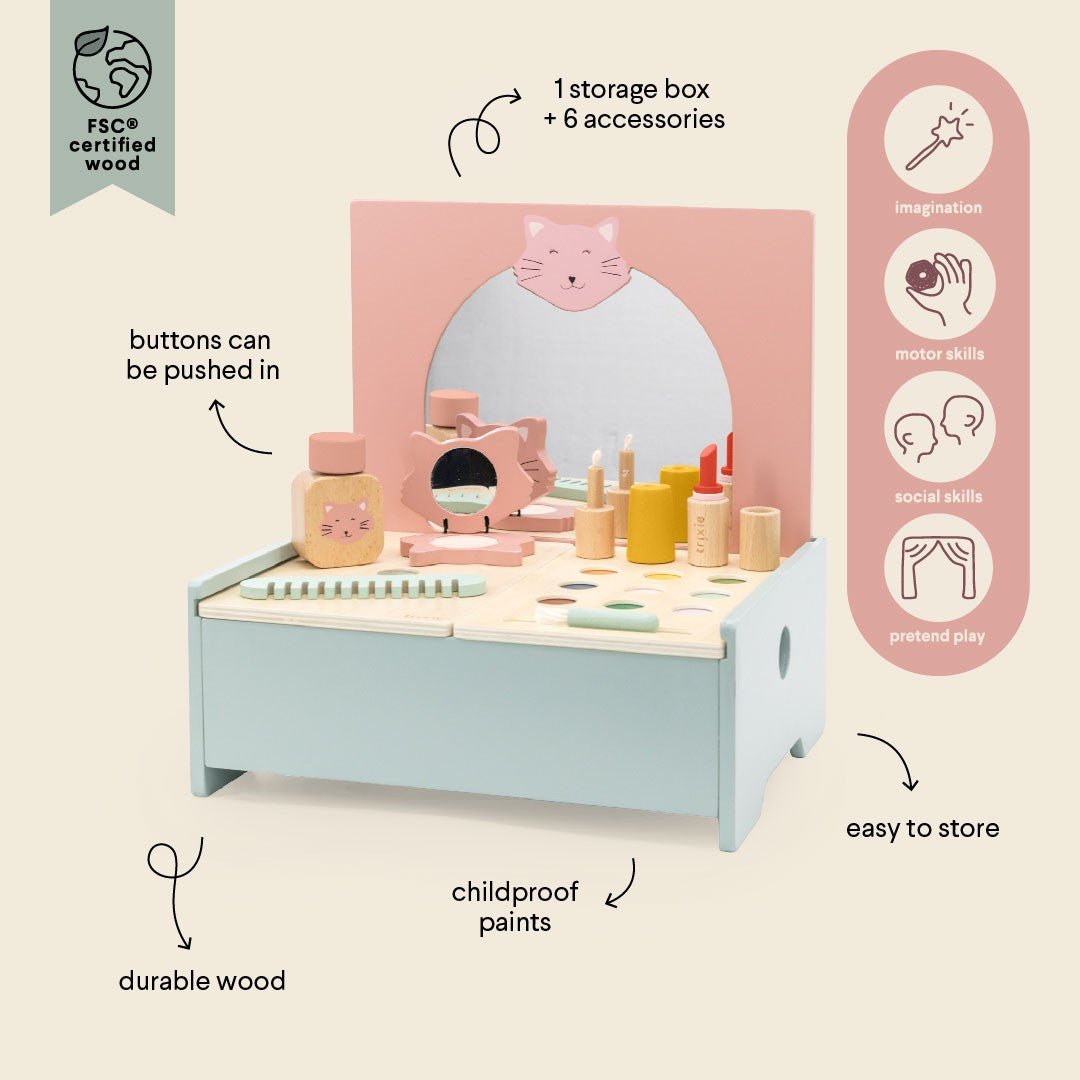 Wooden Make - Up Table - Kindeco