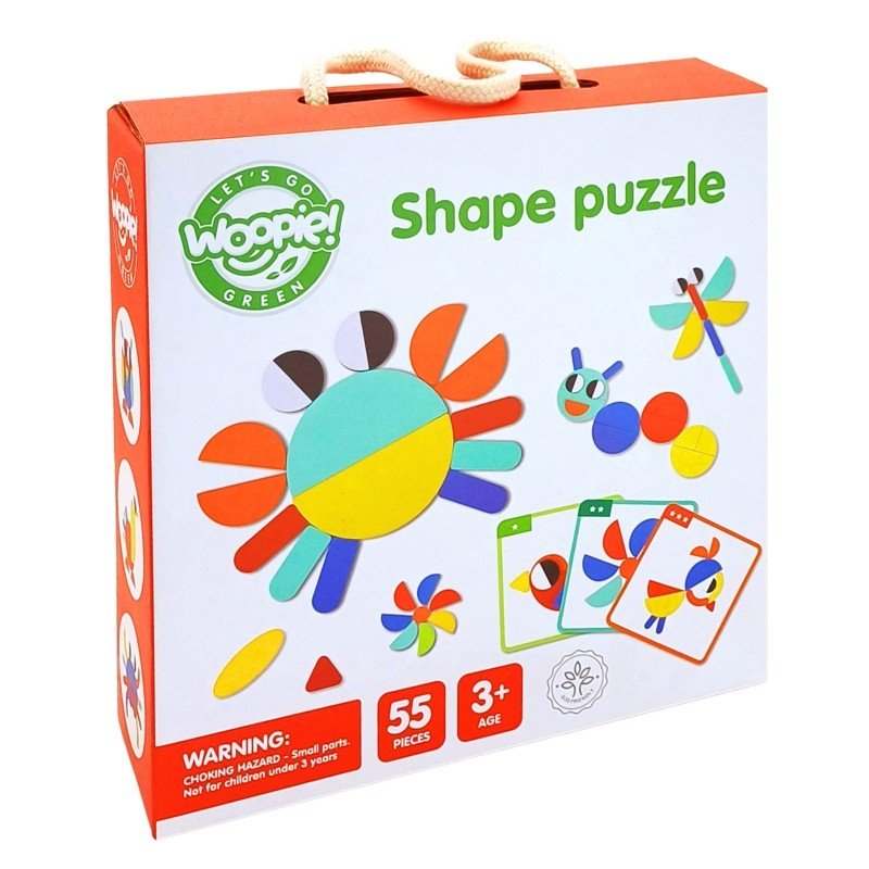Wooden Montessori Shape Puzzle - Kindeco