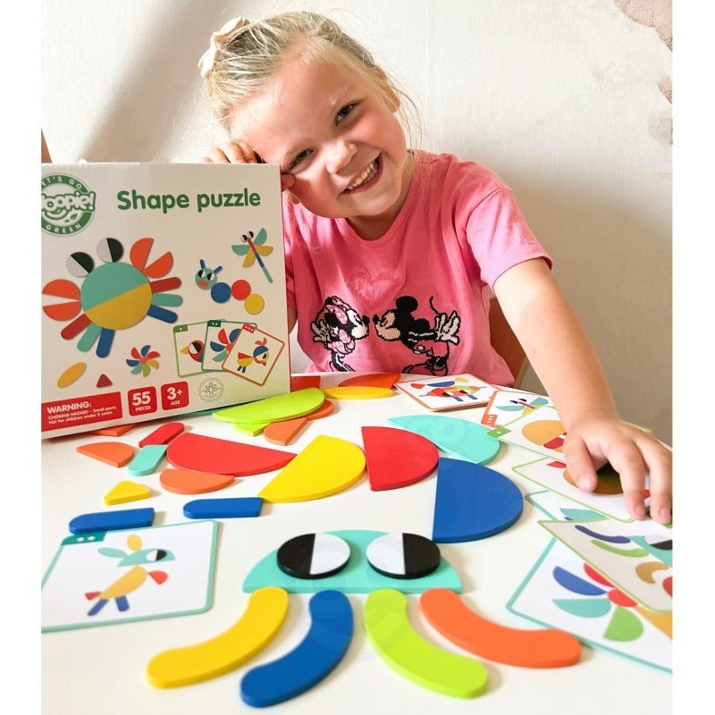 Wooden Montessori Shape Puzzle - Kindeco