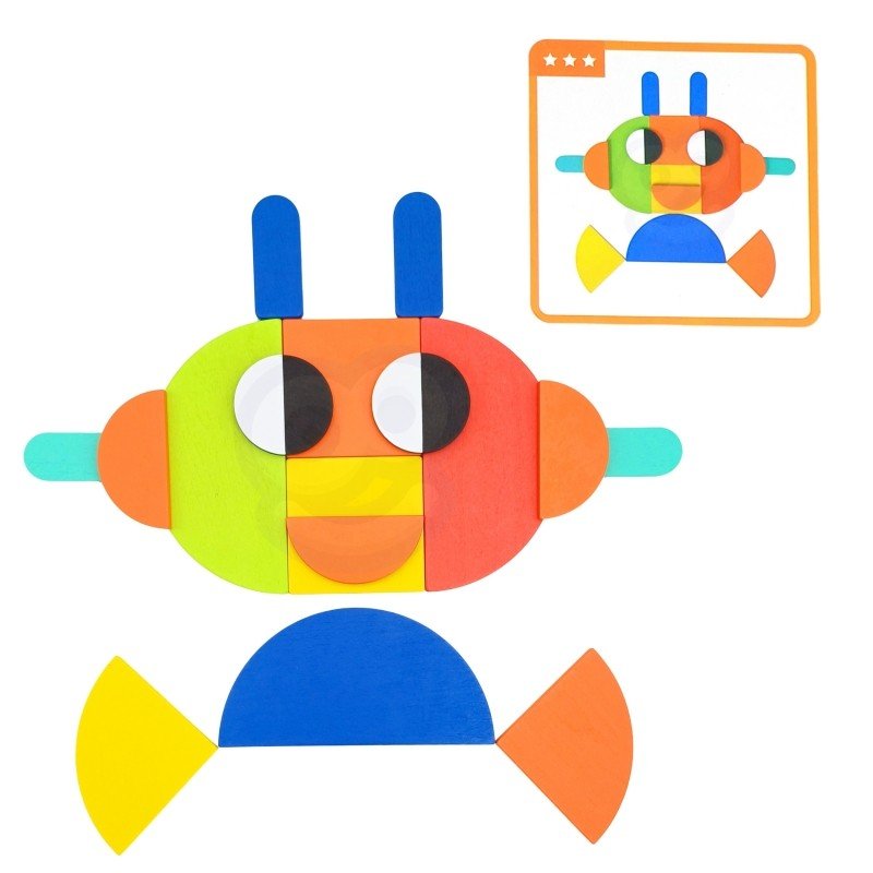 Wooden Montessori Shape Puzzle - Kindeco