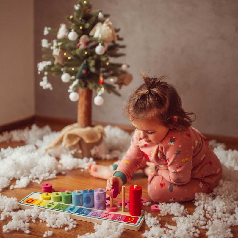 Wooden Puzzle for Learning Colors & Counting - Kindeco