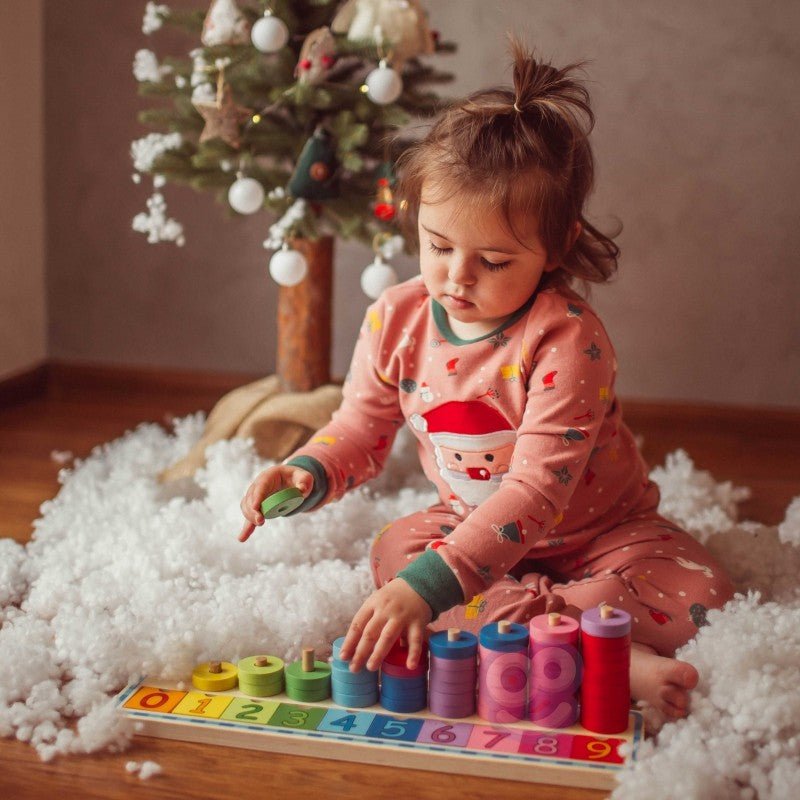 Wooden Puzzle for Learning Colors & Counting - Kindeco