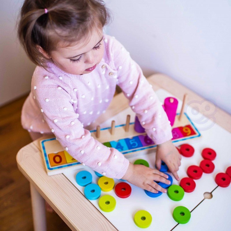 Wooden Puzzle for Learning Colors & Counting - Kindeco