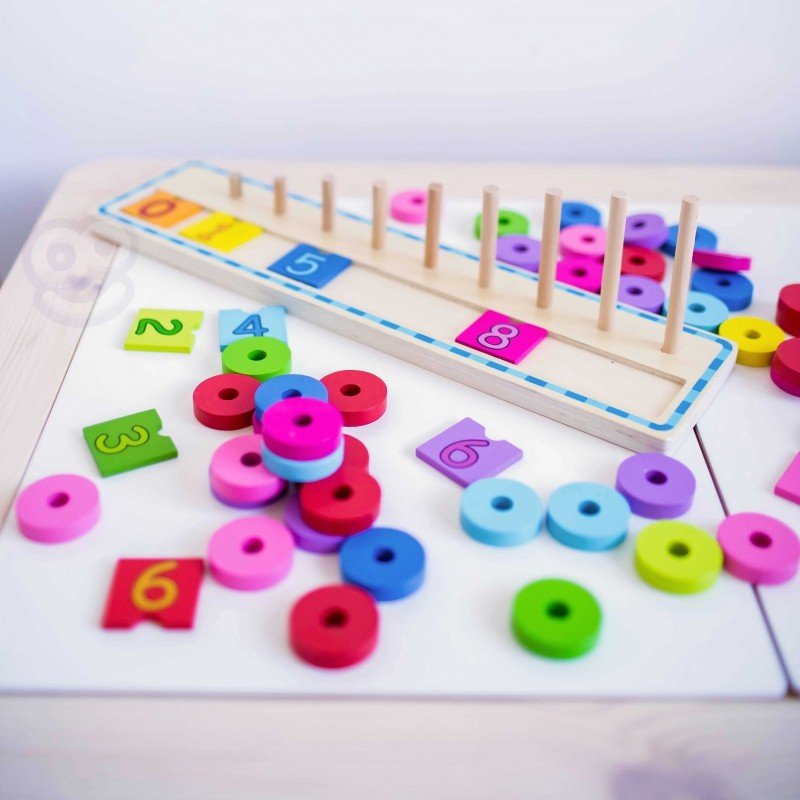 Wooden Puzzle for Learning Colors & Counting - Kindeco