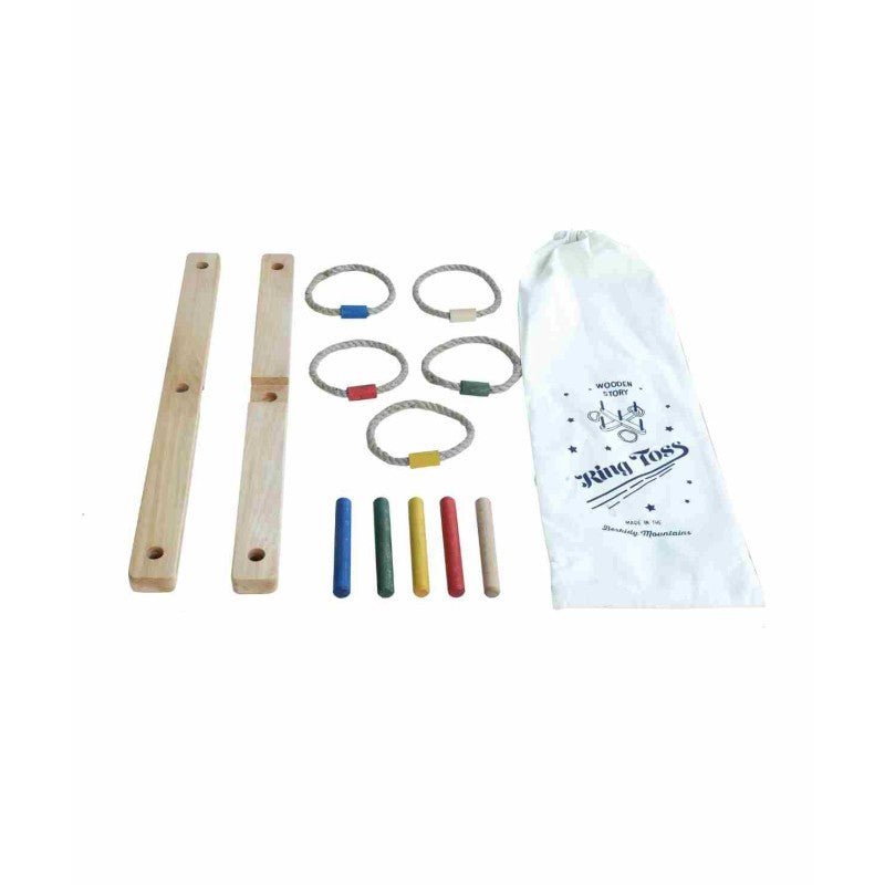 Wooden Ring Toss Game - Colorful - Kindeco