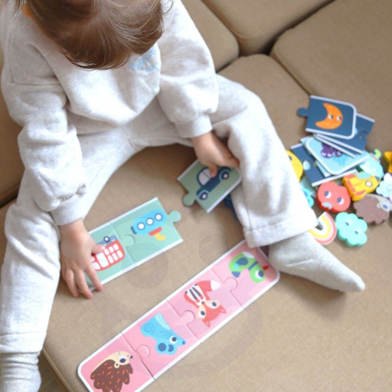 Wooden Sensory Memory Puzzle - Shapes - Kindeco