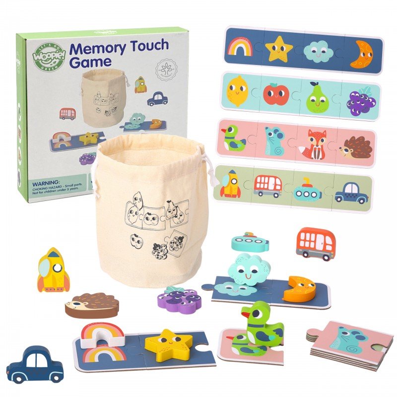Wooden Sensory Memory Puzzle - Shapes - Kindeco