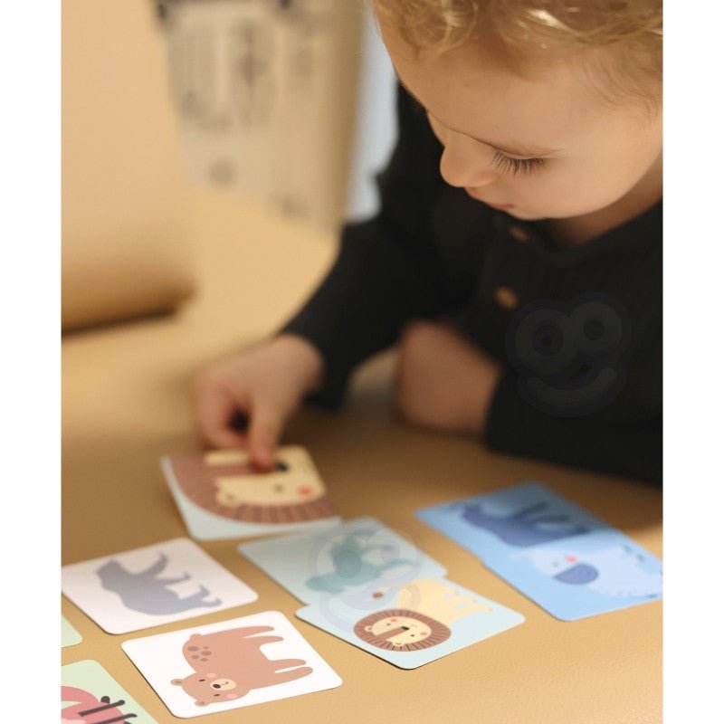 Wooden Shaky Tower Skill Game with Animals - Kindeco