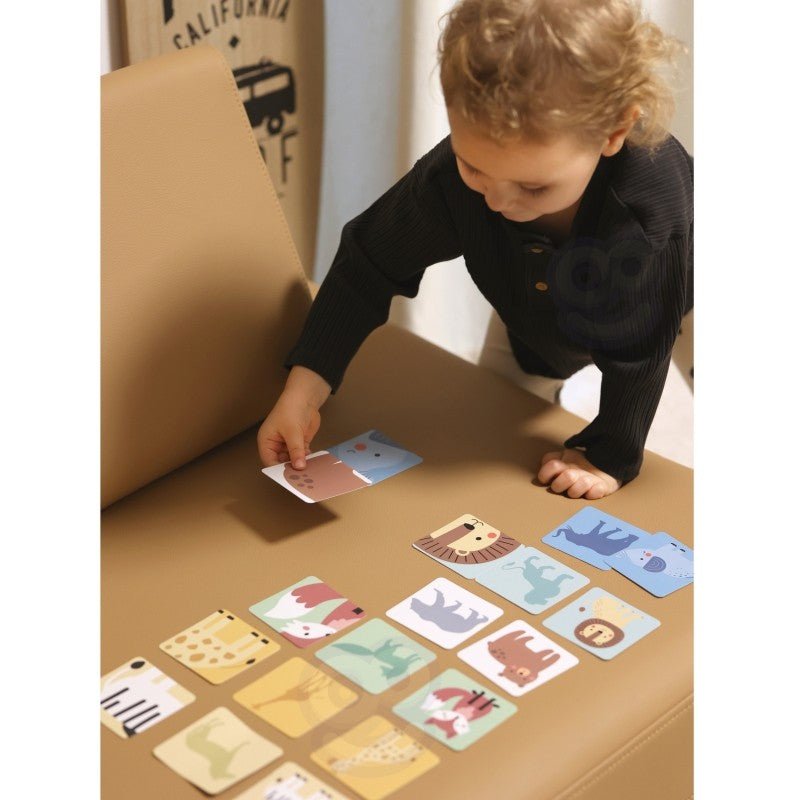 Wooden Shaky Tower Skill Game with Animals - Kindeco